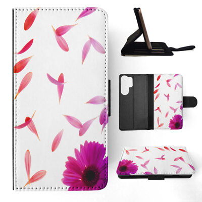 #ad FLIP CASE FOR SAMSUNG GALAXY PINK FLOWER PETALS IN THE AIR AU $19.95