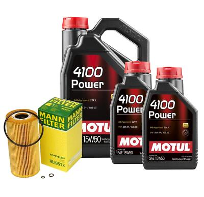 #ad Motul OEM Engine Oil Change Kit 15W 50 7 Liter Power 4100 $78.95