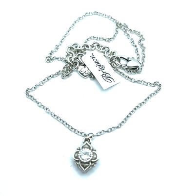 #ad Brighton ALCAZAR Crystal Star Toledo Chain Silver Necklace 18quot; NWT $29.95