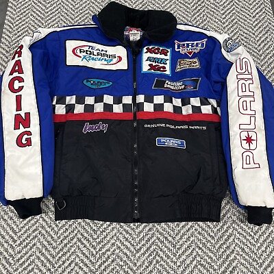 #ad POLARIS RACING Jacket Vintage RARE Mens Small Blue 80’s 90’s W Patches *READ* $125.00