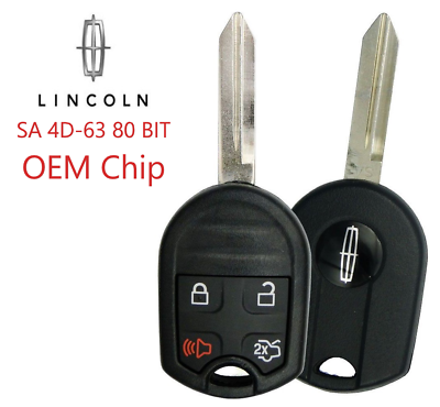 #ad New Lincoln 4 Button Remote Key CWTWB1U793 80 Bit SA OEM Chip 4D63 USA Seller $29.99
