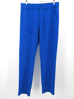 #ad NEW CHEROKEE Cargo Scrub Pants Men Size Medium Blue Fly Front Stretch WORKWEAR $15.98