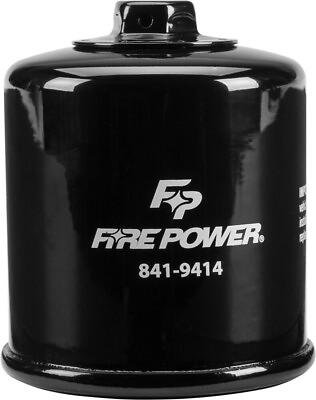 #ad Fire Power Gloss Black Oil Filter HF303 Motorcycle $10.29