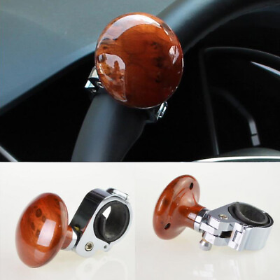 #ad Universal Car Steering Wheel Handle Aid Truck Booster Ball Spinner Knob Brown $7.96