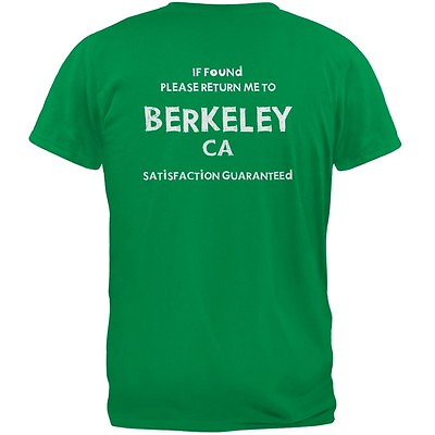 #ad St Patricks Day Return Me to Berkeley Irish Green Adult T Shirt $14.95