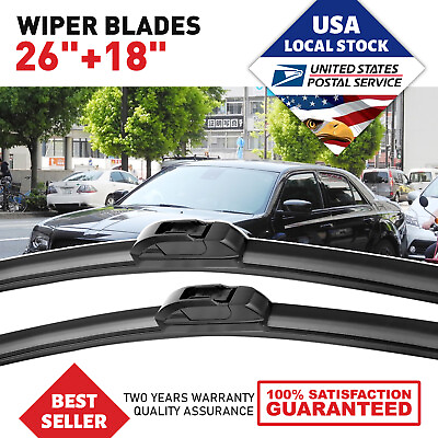 #ad Set 26quot;amp;18quot; Bracketless OEM Windshield Wiper Blades For Toyota Prius V 2013 2015 $12.89