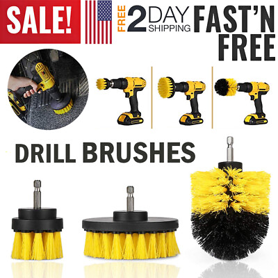 #ad Car Wash Brush Hard Bristle Drill Auto Scrubber Detailing Cleaning Tools Nylon $9.99
