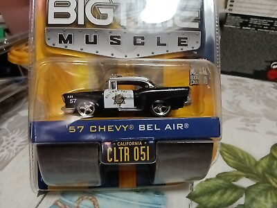#ad 2005 Jada Toys Dub City Big time Muscle #x27;57 Chevy Bel Air Highway Patrol $16.00
