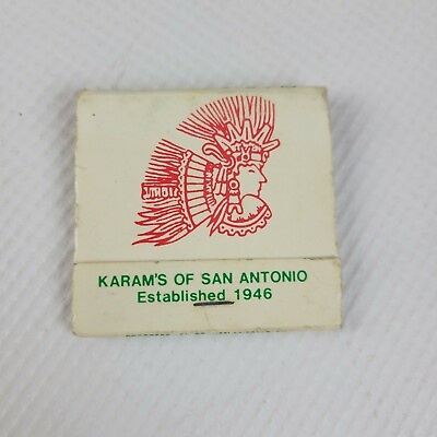 #ad KARAMS Mexican Foods Matchbook Match Box Vintage Matches San Antonio Texas TX $12.88