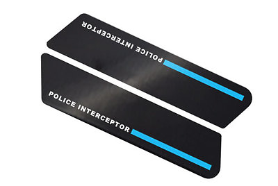 #ad Blue Line Interceptor Saddlebag Decal Inserts For Harley Police Models 1996 2007 $13.95