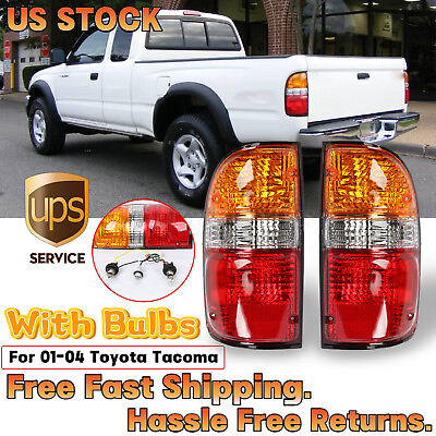#ad Fit for Toyota Tacoma 2001 2004 Left amp; Right Rear Tail Light Assemblies w bulbs $30.85