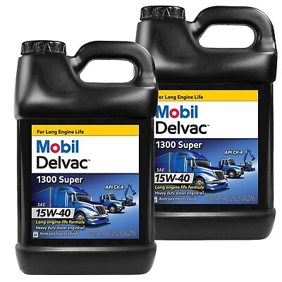 #ad Mobil Delvac 1300 Super Diesel Oil 15W 40 Two 2.5 Gal $110.99