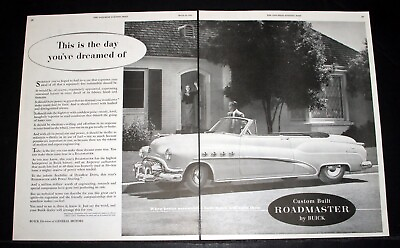 #ad 1952 OLD MAGAZINE PRINT AD CUSTOM BUILT BUICK ROADMASTER YOU#x27;VE DREAMED OF IT $14.99
