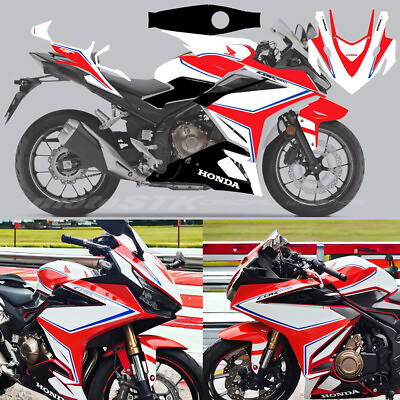 #ad Honda CBR500R motorcycle stickers decals Red graphics set $212.50
