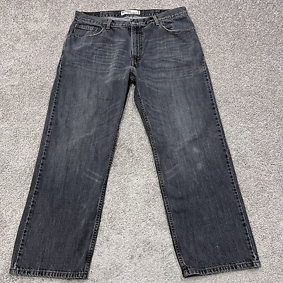 #ad Levis 559 Jeans Mens 38x30 Black Denim Relaxed Straight Cotton 5 PocketUSA Levi $14.39