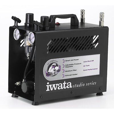 #ad #ad IWATA POWER JET PRO Airbrush AIR COMPRESSOR Twin Pump Hobby Auto Paint Spray Gun $520.50