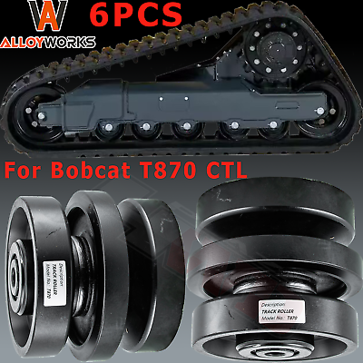 #ad 6PCS Track Roller Bottom Roller For Bobcat T870 CTL Track Loader Undercarriage $1759.00