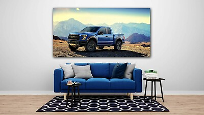 #ad The Ford F150 Canvas Print Blue F150 Canvas Wall Art $129.90