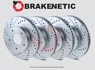 #ad FRONTREAR BRAKENETIC Sport Drilled Slotted Brake Disc Rotors BSR94784 $300.00