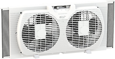 #ad Twin Window Fan with Reversible Airflow Control 9 Inch Auto Locking Expanders $68.99