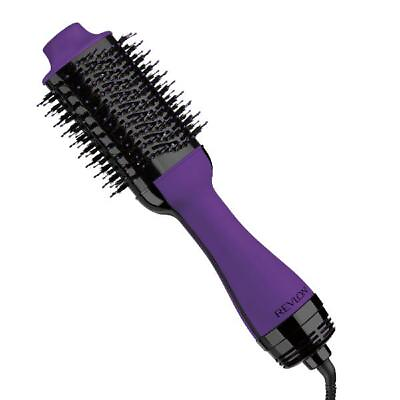 #ad Hair Dryer Volumizer Hot Air Oval Brush Purple Smoothing Styling Ceramic Quality $75.99