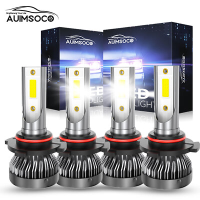 #ad 90059006 LED Combo COB LED Headlight Kit 360000LM Light Bulbs Hi Low Beam 6000K $32.99