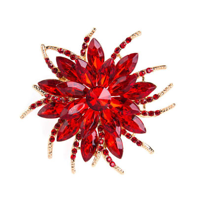 #ad Large Crystal Diamante RhinestoneFlower Wedding Pin Brooch Charm Fashion $5.57
