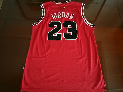 #ad NWT Michael Jordan #23 Chicago Bulls Red Jersey Men $46.66