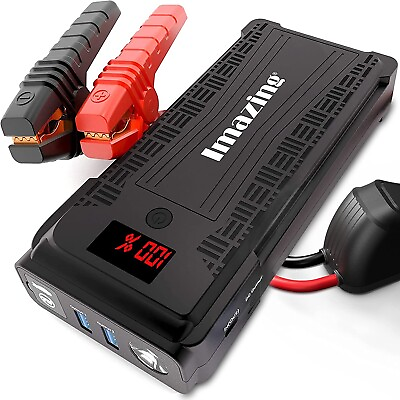 Imazing Portable Car Jump Starter 2500A Peak 12V Battery 20000mAH USB Power Bank $119.95