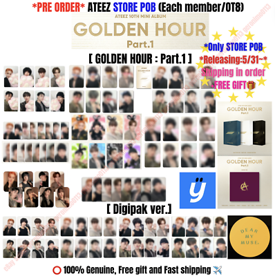 #ad ATEEZ ATEEZ GOLDEN HOUR : Part.1 10th Mini Album STORE POBFAST SHIPPINGGIFT $29.00
