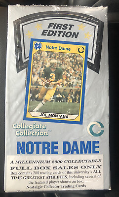 #ad NOTRE DAME College Football First Edition Cards Factory Seale JOE MONTANA NCAA $19.99