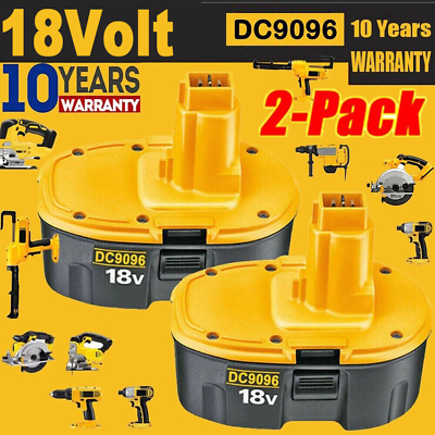 #ad 2 PACK 18V For Dewalt 18 VOLT XRP DC9096 DC9098 NiMh Battery DC9099 NEW PACK $29.90