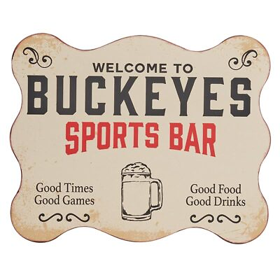 #ad Buckeye Bar Sign Fan Gifts Wall Decor Vintage Retro Signs 8quot; x 10quot; Pack of 2 $32.99