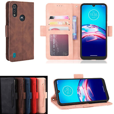 #ad Flip Leather Case for Motorola Moto E6S 2020 E6i 2021 Magnetic Cover Wallet Case $10.94