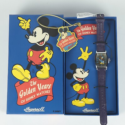 #ad New Ingersoll Disney Golden Years Watches Donald Duck Analog Quartz ZR25547U $165.00