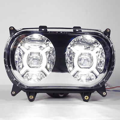 #ad Front LED Dual Double Headlight Lamp Fit For Harley Touring Road Glide 2015 2024 $179.50