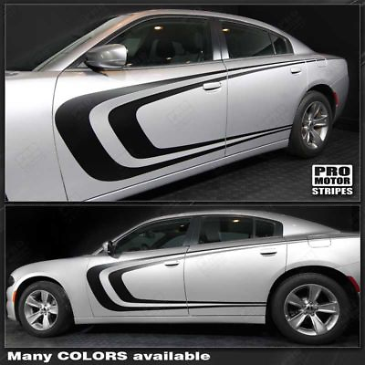 #ad Dodge Charger 2011 2023 Side Double Scallop C Stripes Decals Choose Color $108.50