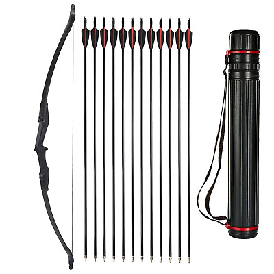 #ad 57 inch Takedown Recurve Bow Hunting OR 12Pcs Arrow Set Archery Right Left Hand $79.99