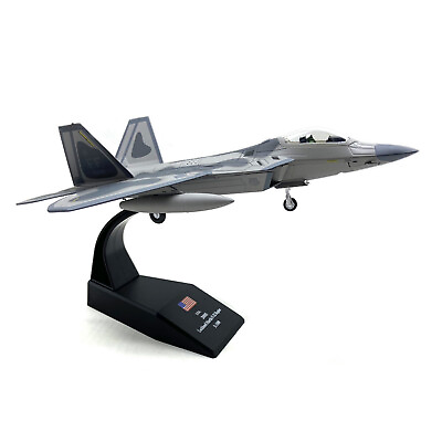 #ad 18cm 1:100 US F22 Raptor Stealth Fighter Alloy Aircraft Fighter Military Model F $39.59