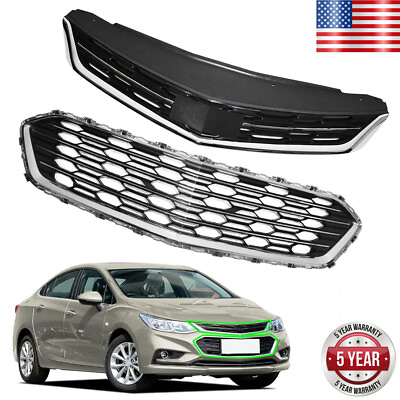 #ad For Chevy Cruze 2016 2017 2018 Sedan Front UpperLower Grille W O License Plate $71.90