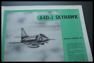 #ad A4D 1 SKYHAWK COLD WAR ERA AIRCRAFT ID 1956 AIR DIAGRAM RECOGNITION POSTER GBP 35.00