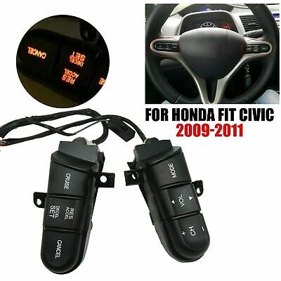#ad Fit Honda Civic 2009 2011 Car Steering Wheel Cruise Audio Remote Control Switch $34.73