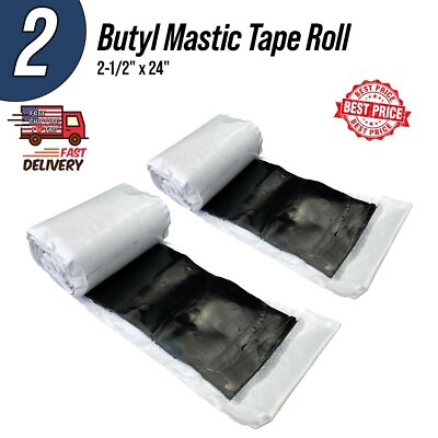 #ad #ad 2 Butyl Mastic Tape Roll 2 1 2quot; x 24quot; Sealing Wireless Andrews RFS 3M $11.39