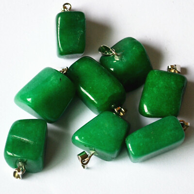 #ad Natural Irregular Stone Malaysian Jade 50pcs Pendants Beads DIY Jewelry Making $18.04