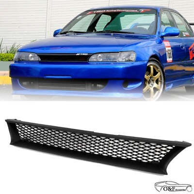 #ad For 1993 1997 Toyota Corolla Front Upper Grill Mesh JDM Style Matte Black Grille $39.97