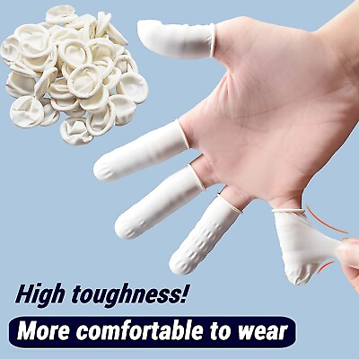 #ad Latex Nitrile Finger Cots 10 500 Protective Rubber Gloves Nail Fingertips Cover $3.69