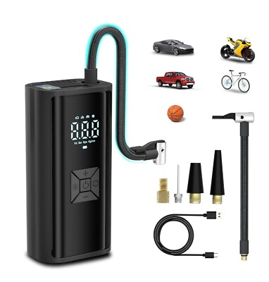 #ad Salate Tire Inflator Portable Air Compressor Cordless Tire Inflator With Tire $55.00