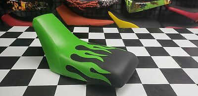 #ad Yamaha YFM 450 Kodiak Seat Cover For Year 2000 To 2006 Seat Cover Green Flame $37.99