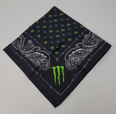 #ad Monster Energy 21quot; Bandana with Monster Pattern NEW $12.99