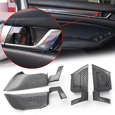 #ad Carbon Fiber Style Inner Door Handle Bowl Cover Trims For Honda Accord 2018 2022 $19.99